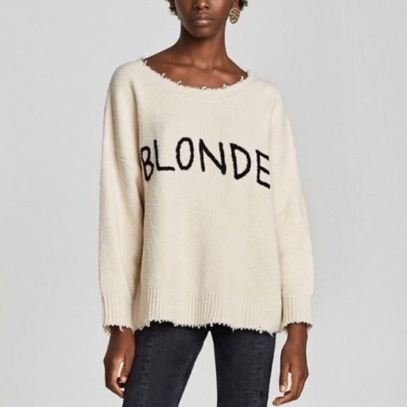 Zara oversized Blonde distressed sweater Rare! - Picture 4 of 4